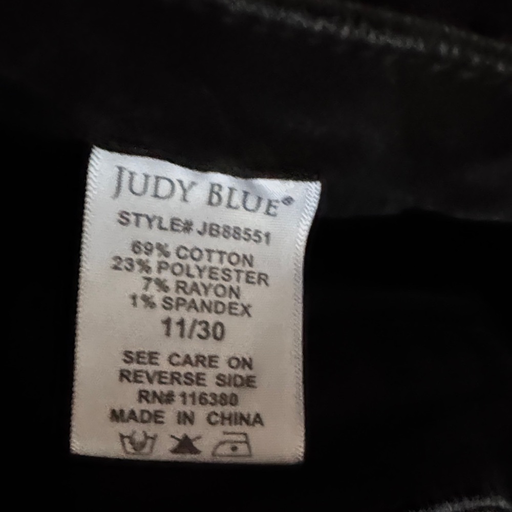 Judy Blue Los Angeles Skinny Dark Black Jeans - Picture 9 of 10